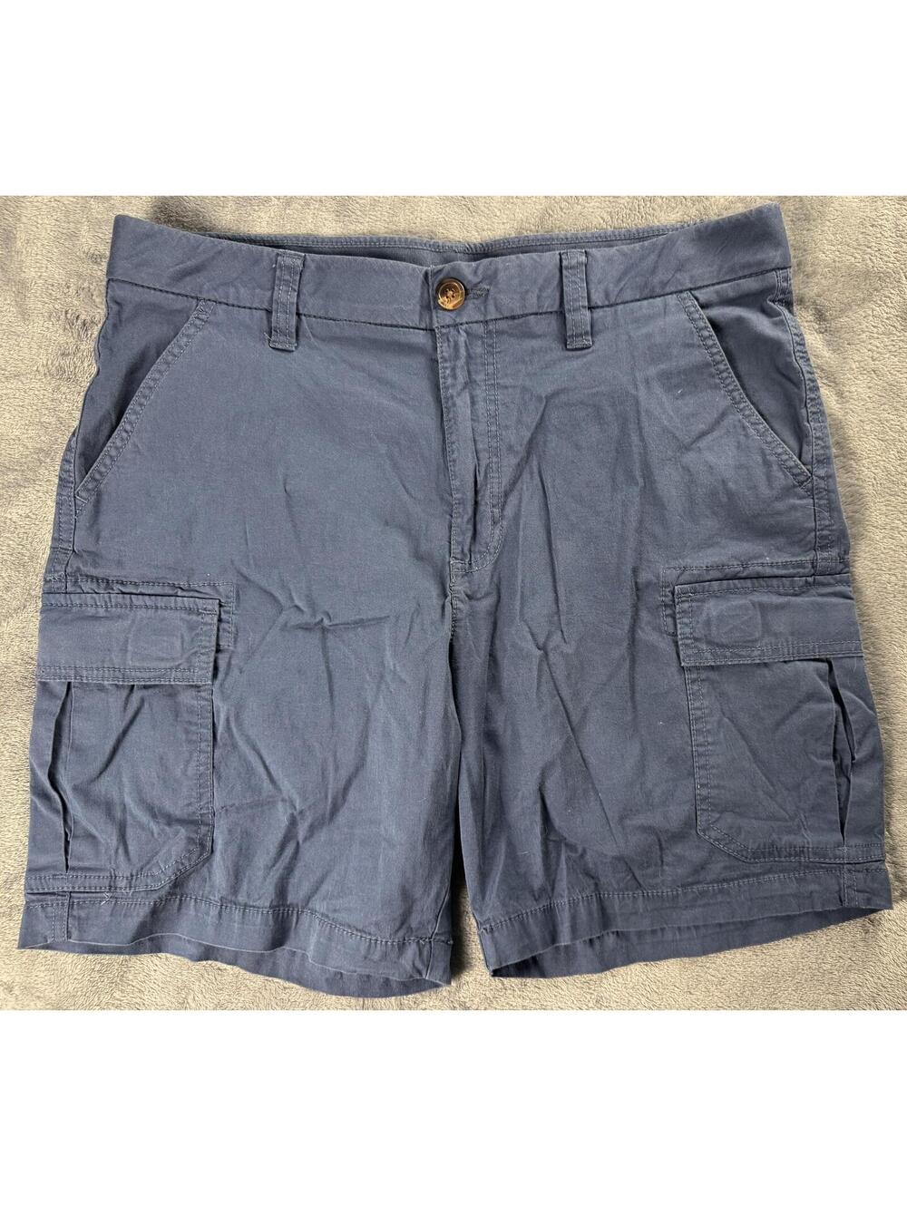 Croft & Barrow Shorts Men's Size 34 Blue Cargo Shorts Pockets Outdoor